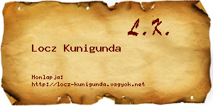 Locz Kunigunda névjegykártya